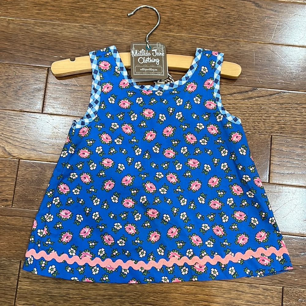 Matilda Jane open back “Flying Kites Tunic” size 2, NWT 100% cotton